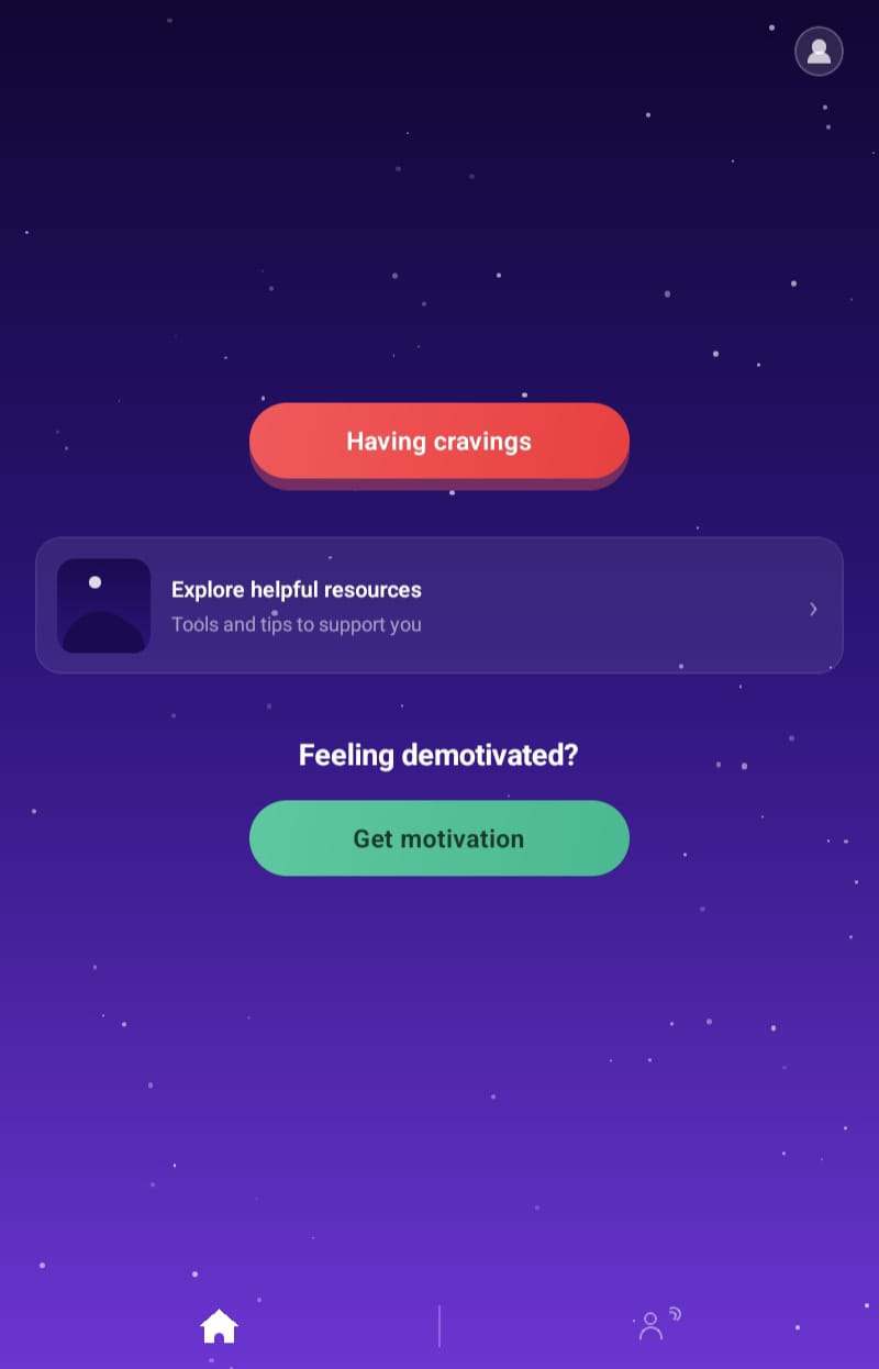 App home screen